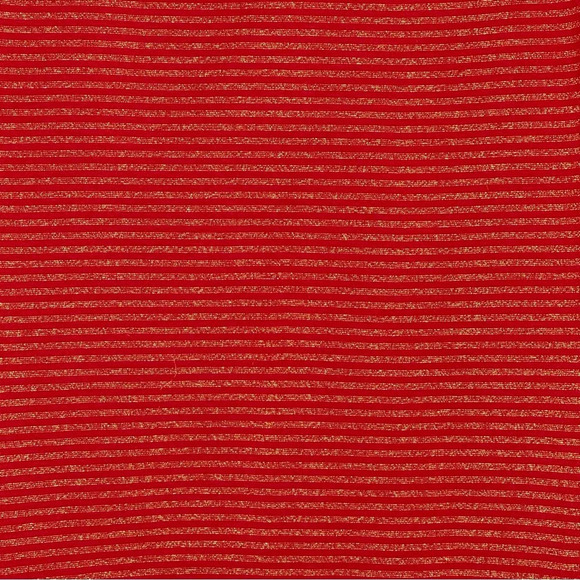 Coldwater Creek XL Shirt Top Red Striped Long Sleeve V Neck Stretch Metallic - Picture 2 of 7